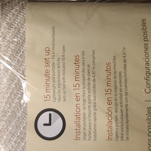 13 Ft Triangle Each - New pair of coolaroo shade sails- pebble (2) $firm - Picture 6 of 10